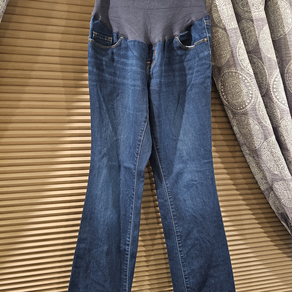 Old Navy Medium Blue Flare Maternity Women's Jeans